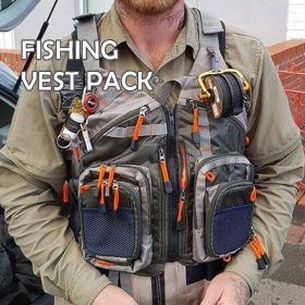 Fly Fishing Vest Pack Adjustable for Men and Women (Color: Green)