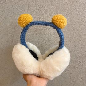 Warm Plush Earmuffs Earmuff Antifreeze Ear Covers (Option: Yellow And Blue Foldable-Free Size)